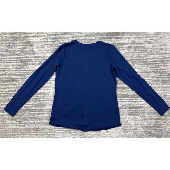 Crown & Ivy Top Womens Small Blue Long Sleeve Intimates Sleep - Picture 7 of 11